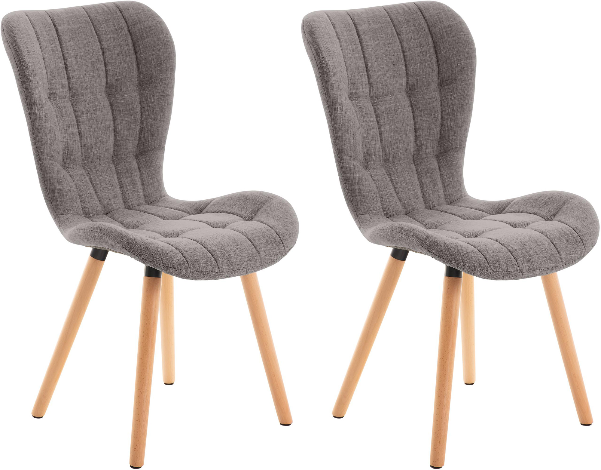 2er Set Stuhl Elda Stoff