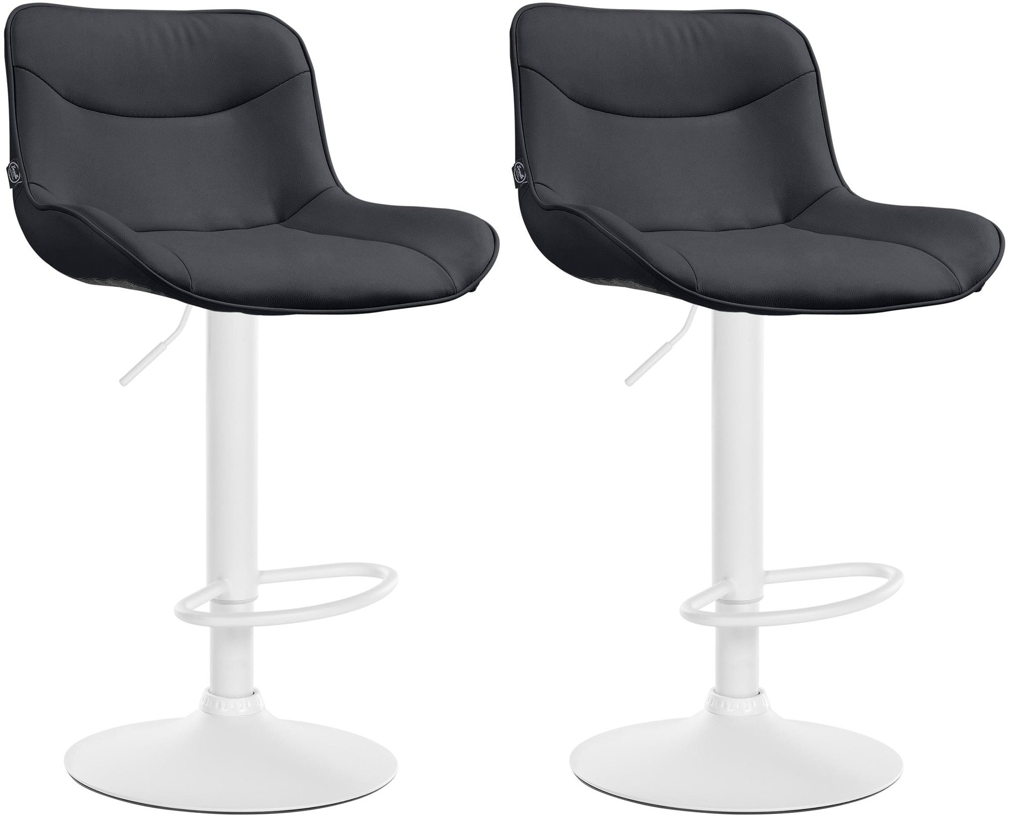 2er Set Barhocker Vonore Kunstleder Weiß
