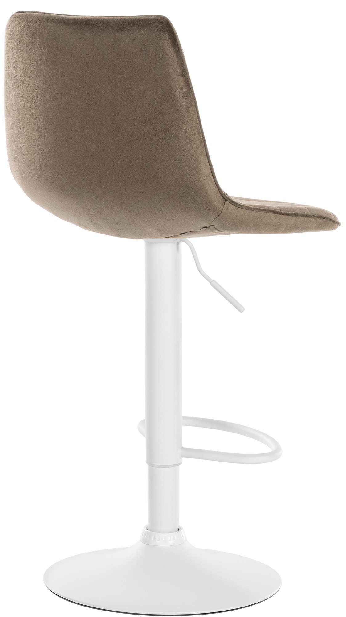 2er Set Barhocker Lex Samt Weiß - Image 3