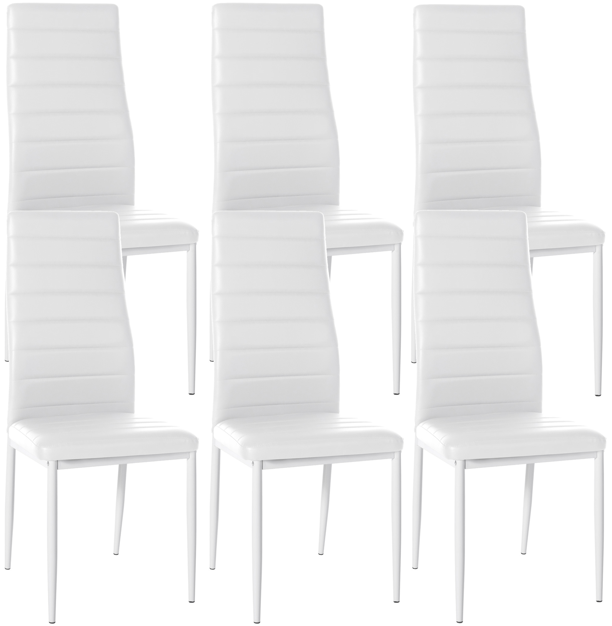 6er Set Esszimmerstühle Mayfair Kunstleder