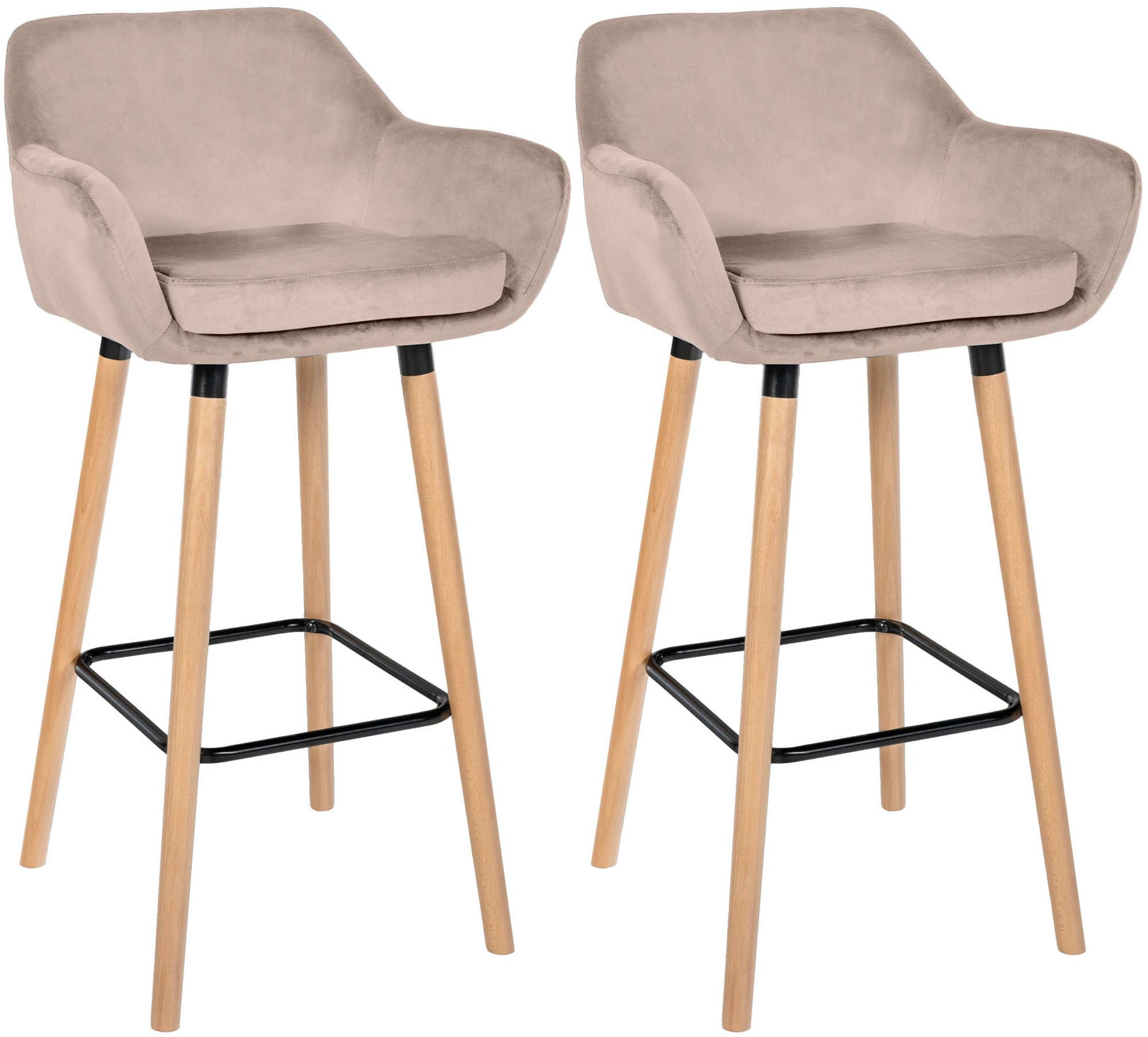 2er Set Barhocker Grant Samt - Image 3