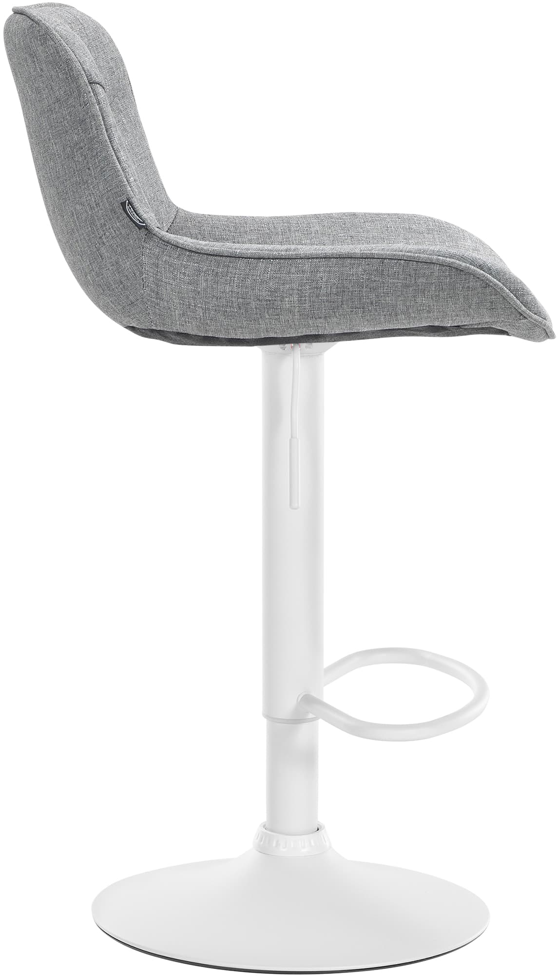 2er Set Barhocker Vonore Stoff Weiß - Image 3