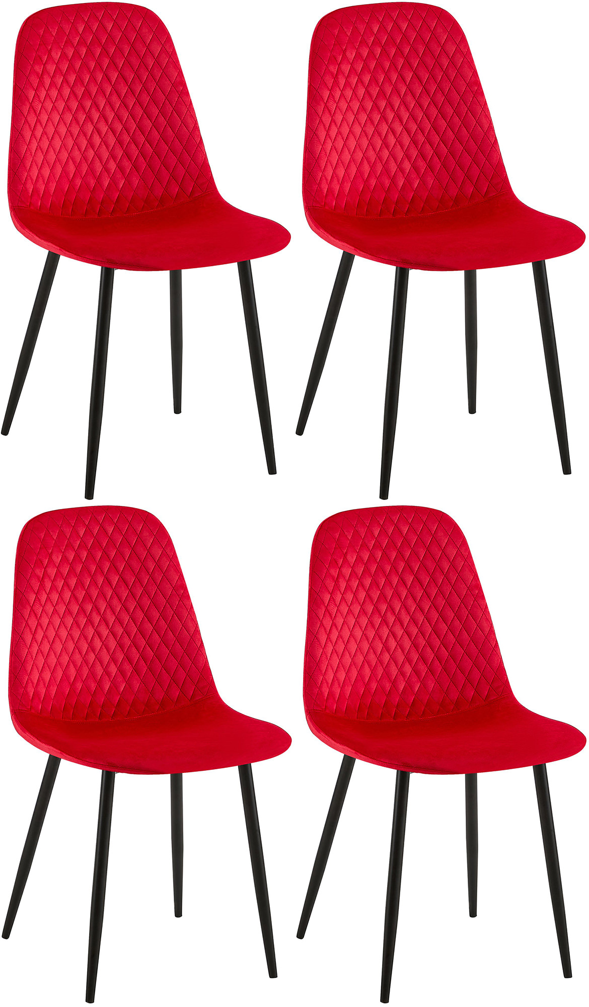 4er Set Stühle Giverny Samt