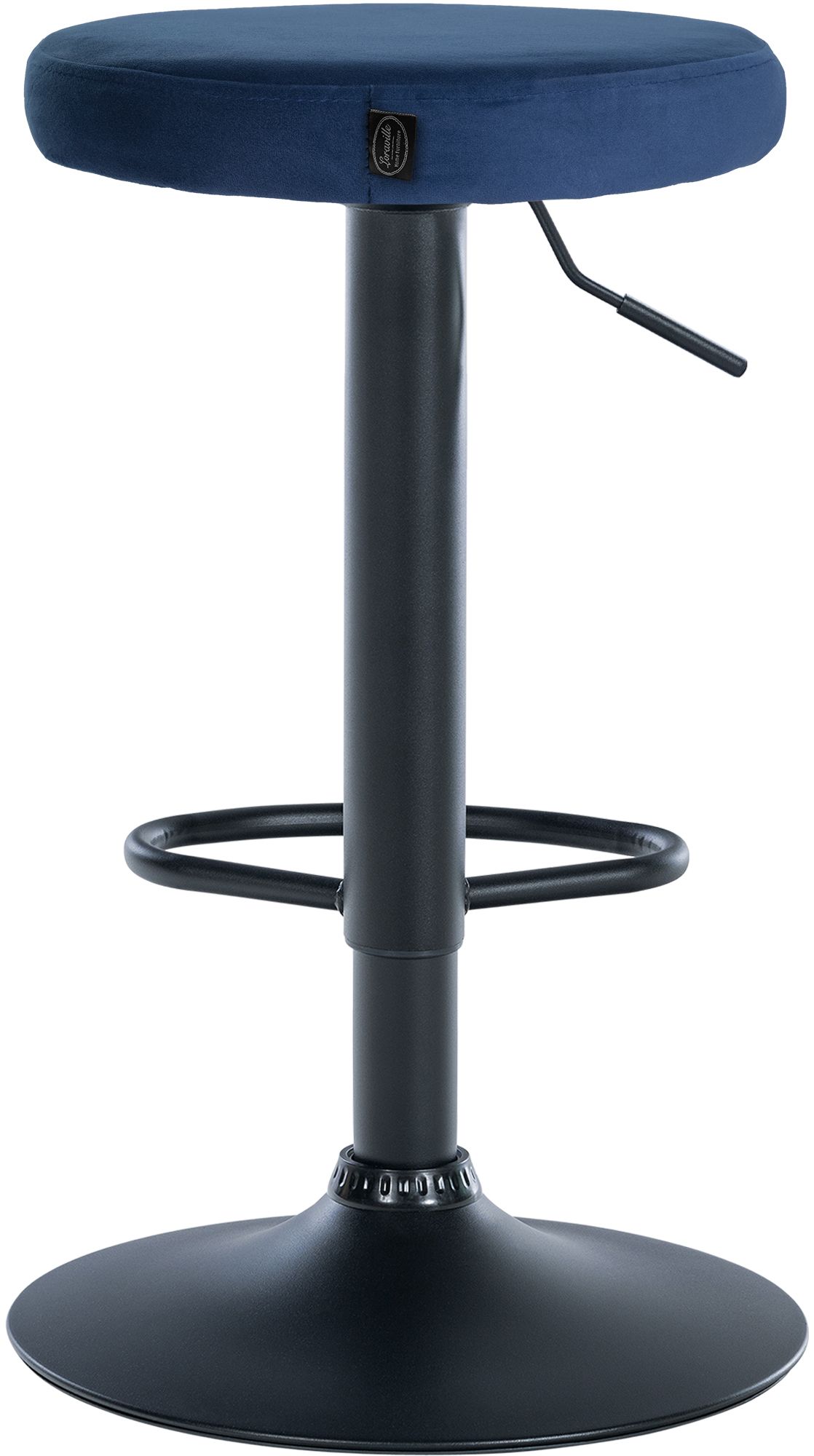 2er Set Barhocker Ponte Samt Schwarz - Image 6