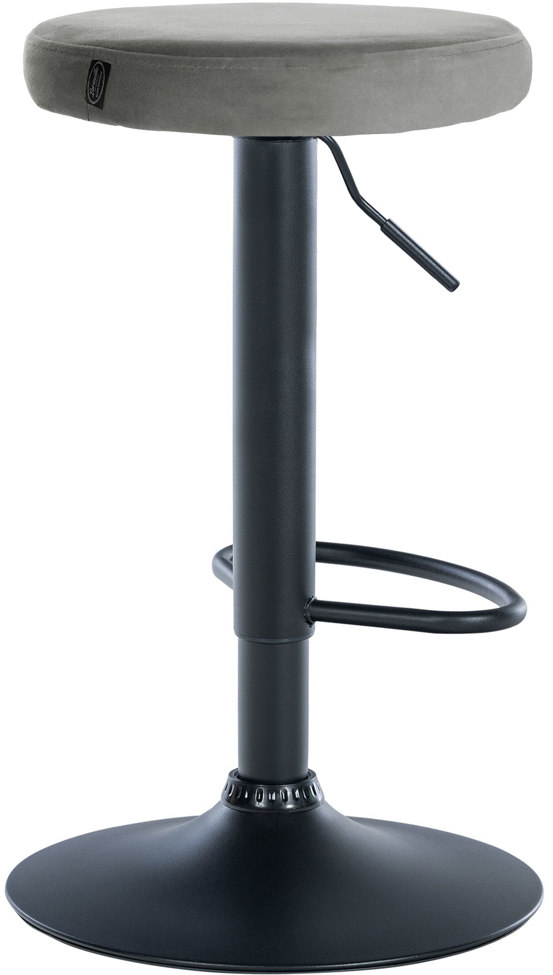 2er Set Barhocker Ponte Samt Schwarz - Image 5