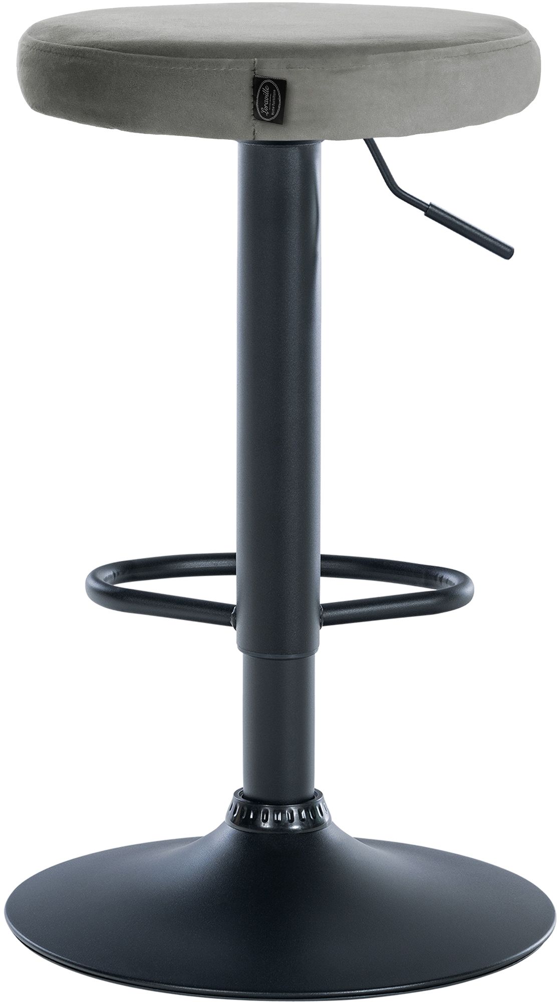 2er Set Barhocker Ponte Samt Schwarz - Image 6