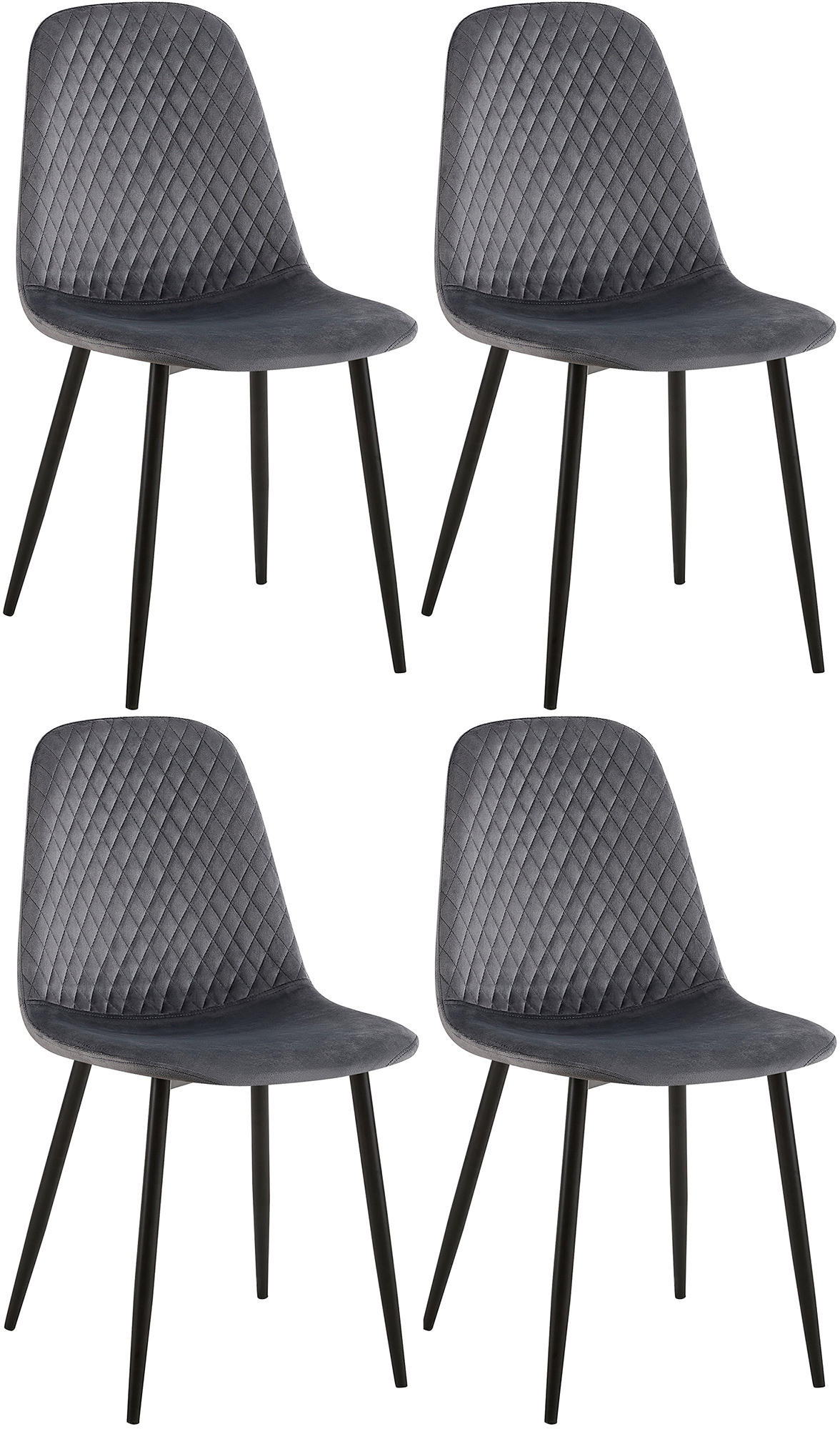 4er Set Stühle Giverny Samt
