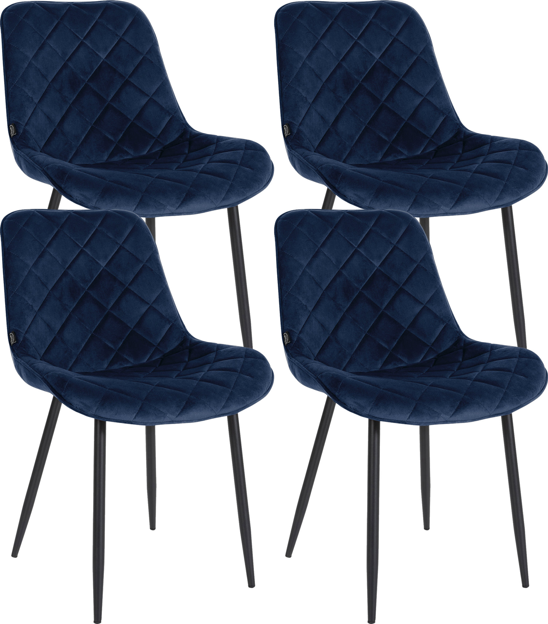 4er Set Stühle Springs Samt