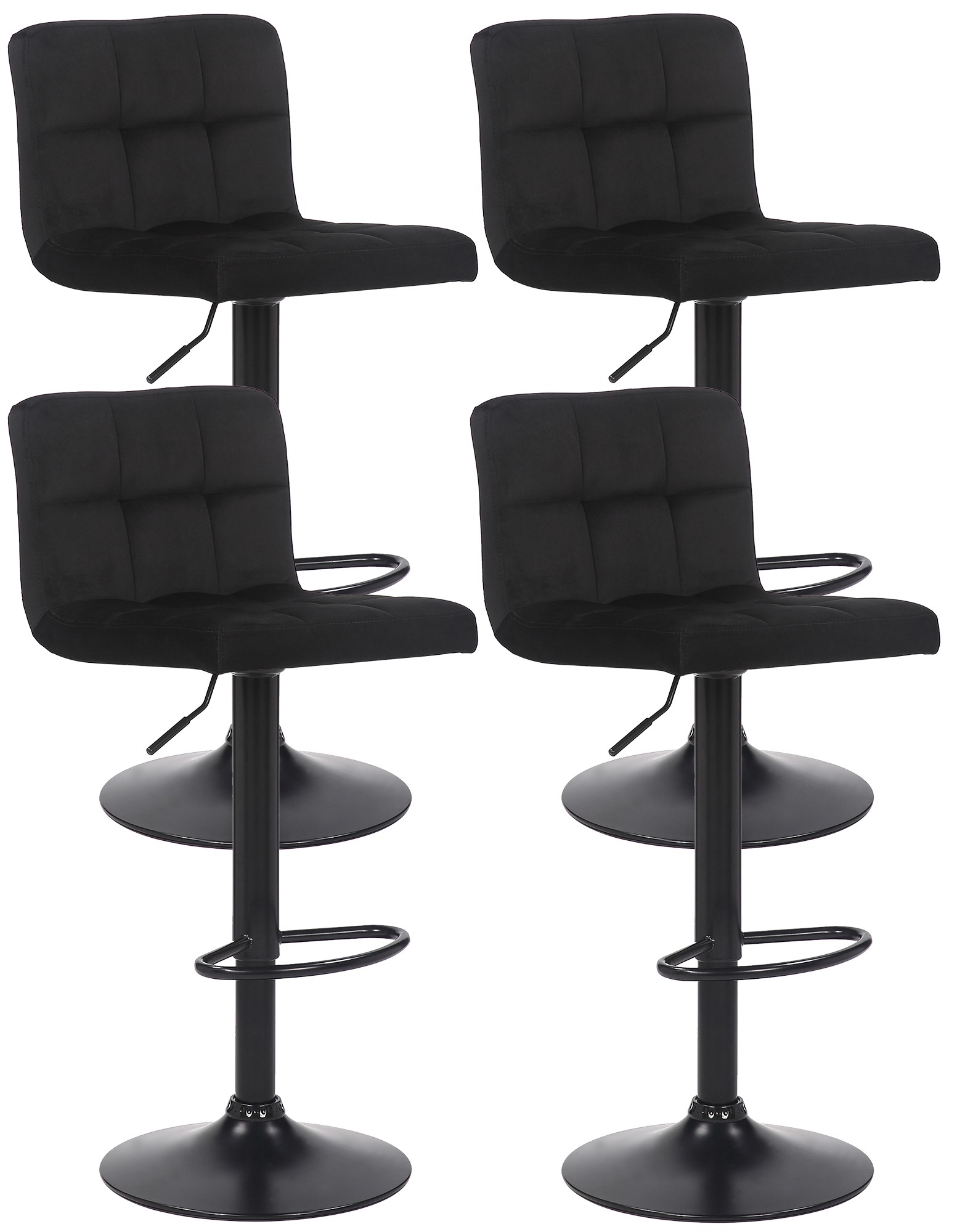 4er Set Barhocker Feni Samt