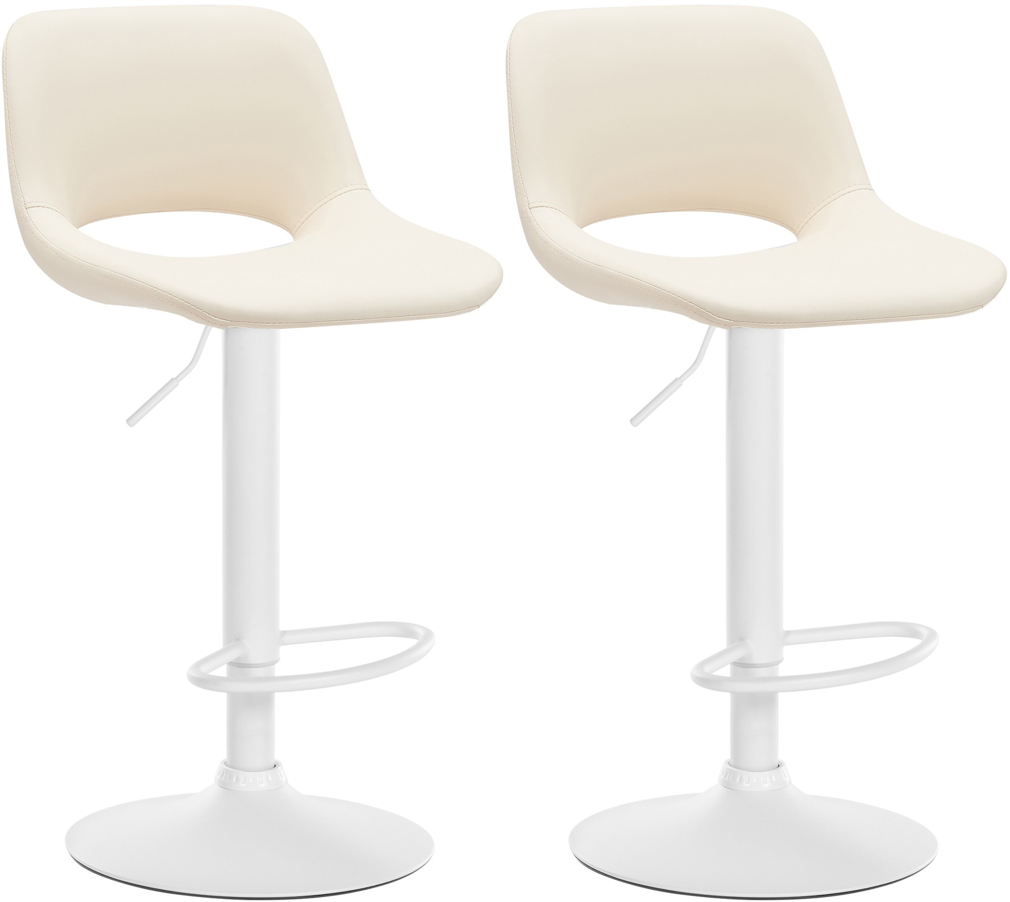 2er Set Barhocker Camden Kunstleder Weiß - Image 5