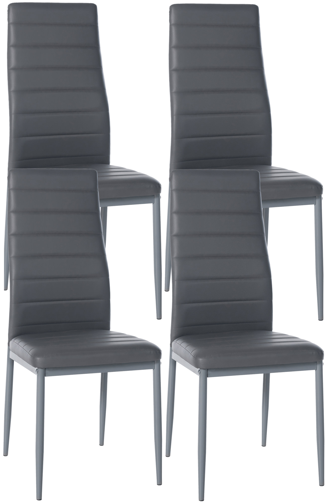 4er Set Esszimmerstühle Mayfair Kunstleder