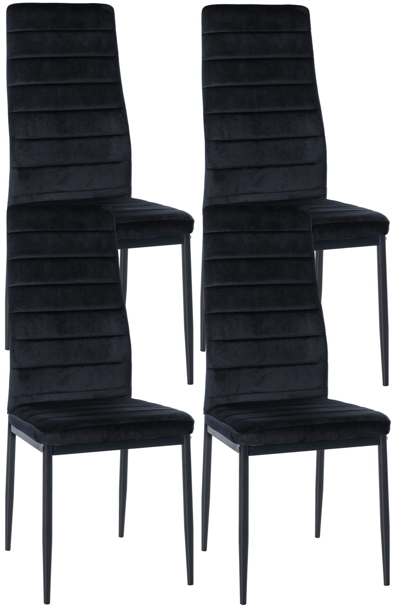 4er Set Esszimmerstühle Mayfair Samt