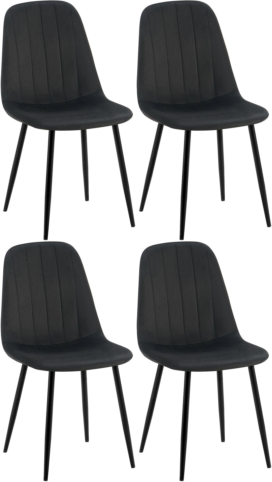 4er Set Esszimmerstuhl Baxter Samt