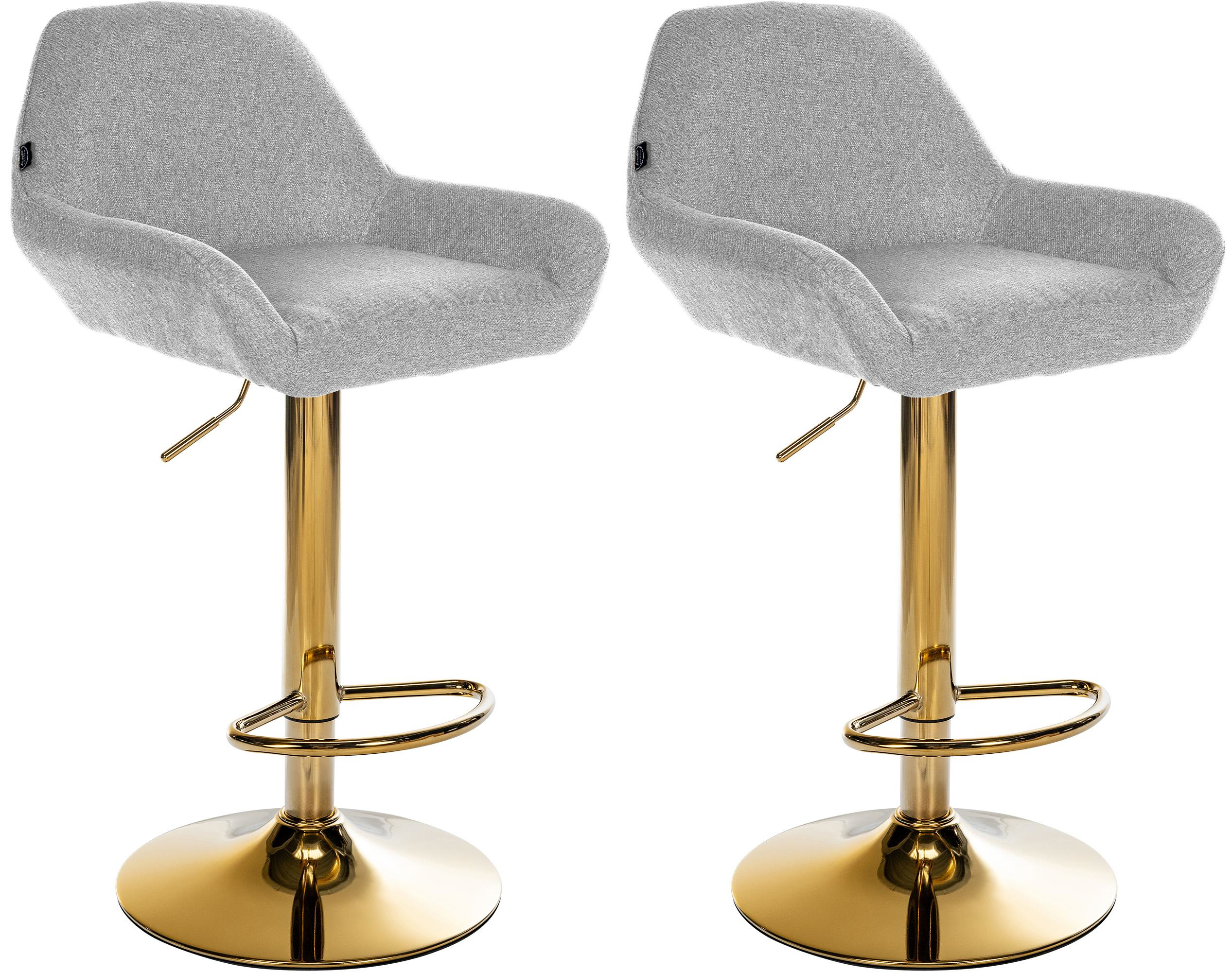 2er Set Barhocker Braga Gold Stoff