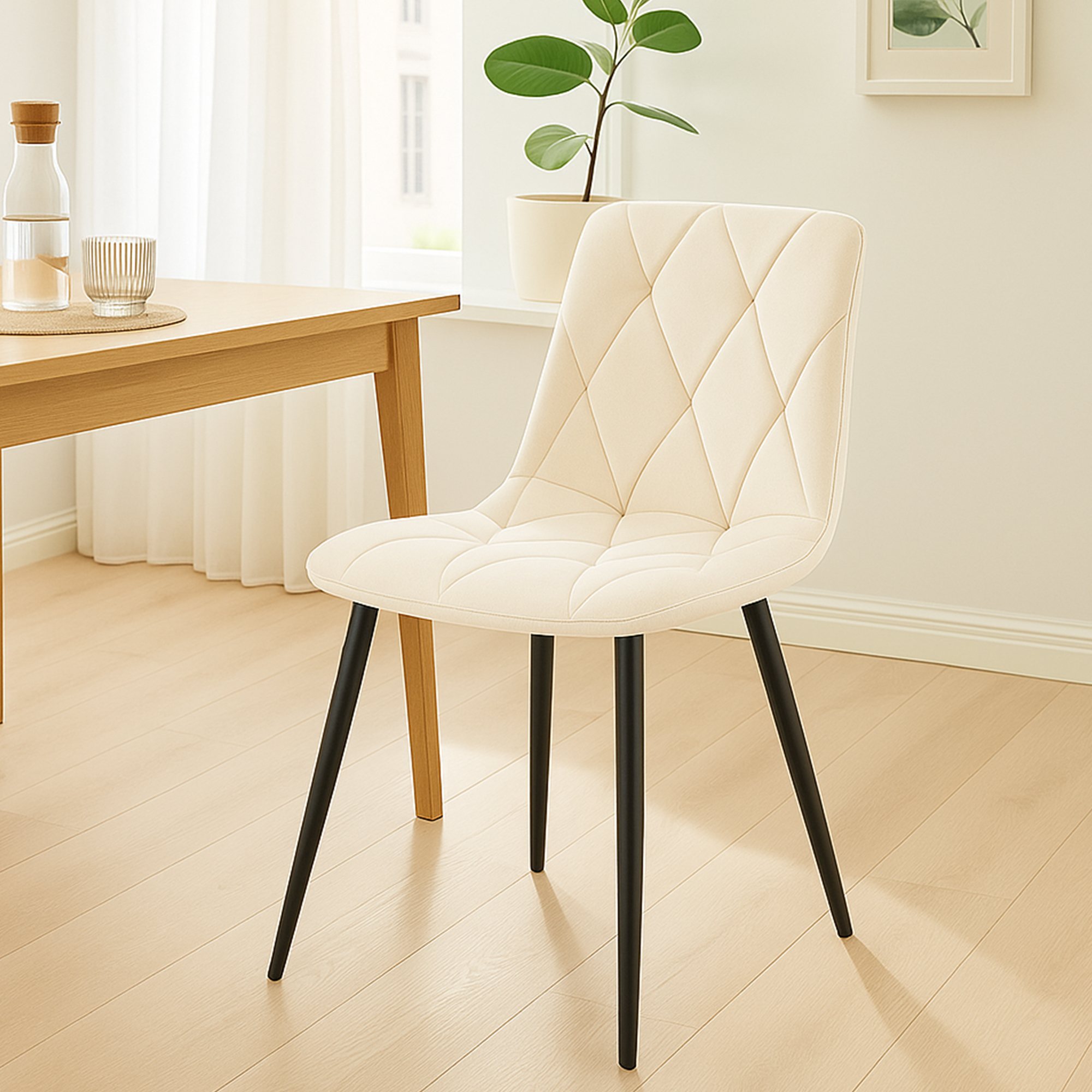 2er Set Esszimmerstuhl Clairton Samt - Image 3