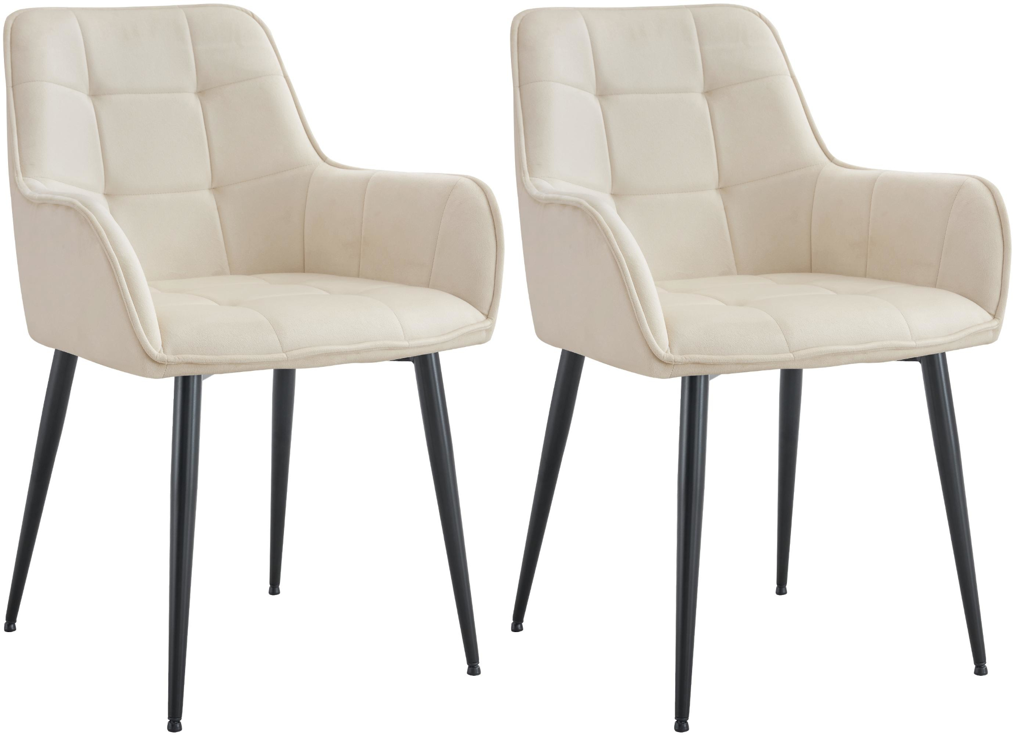 2er Set Esszimmerstuhl Ferndale Samt