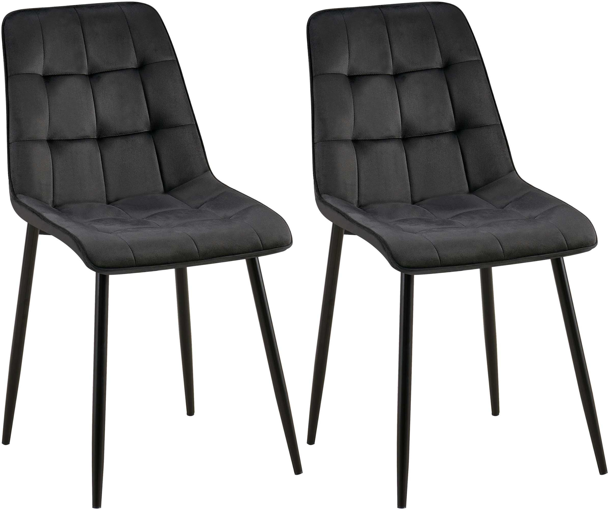 2er Set Esszimmerstuhl Gifford Samt