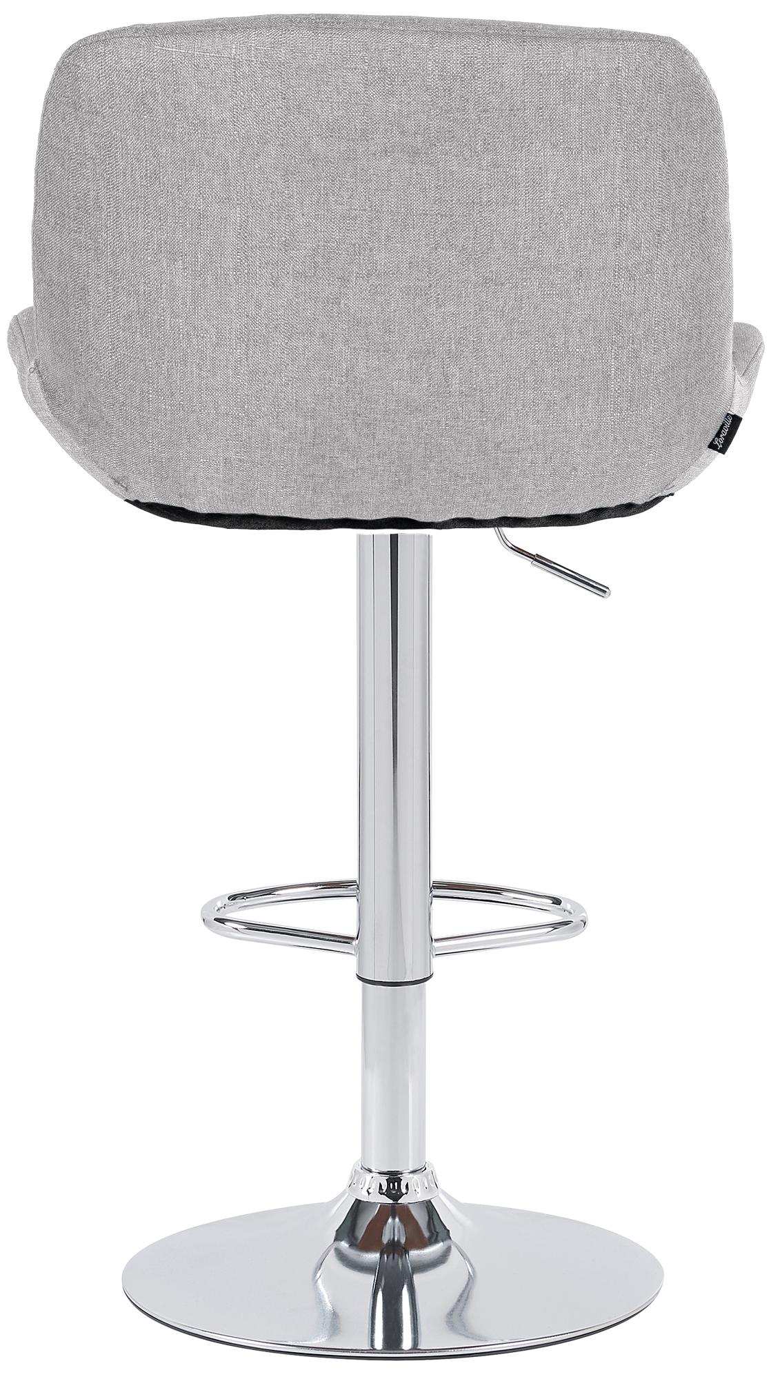 2er Set Barhocker Solon Chrom Stoff