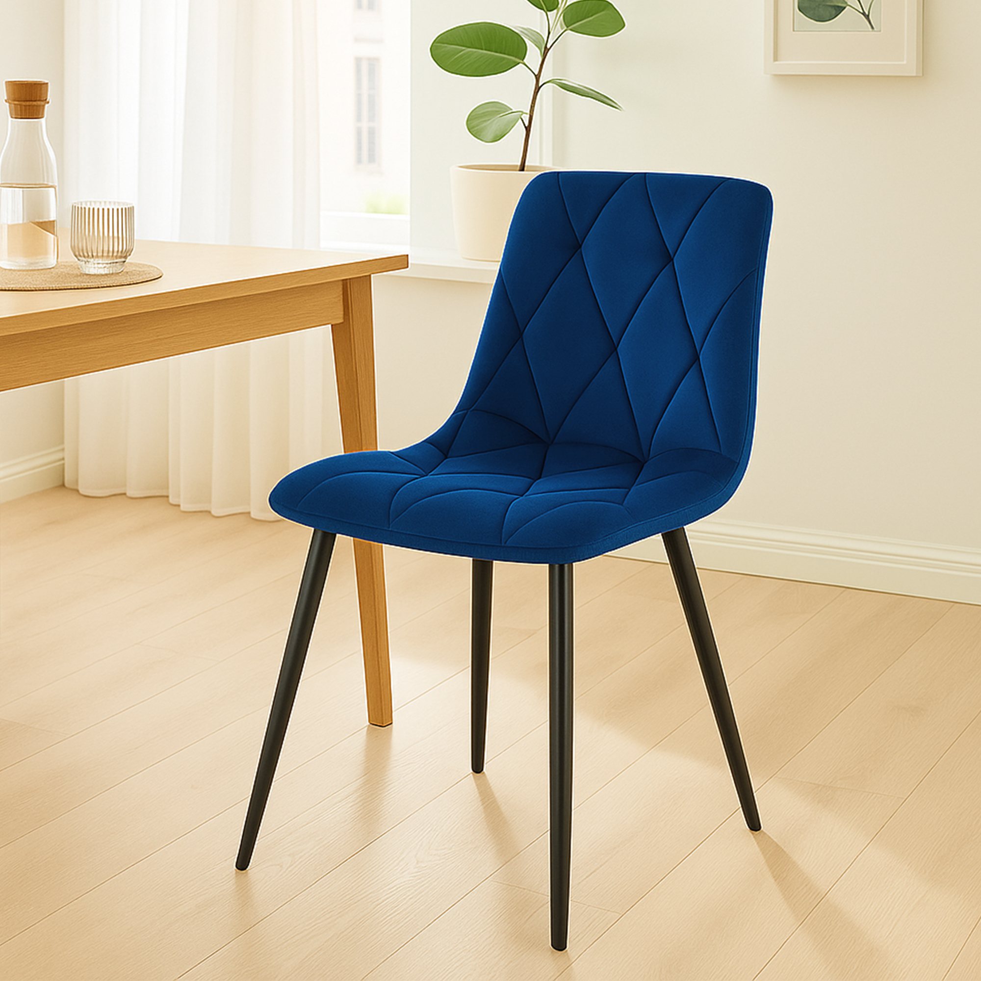 2er Set Esszimmerstuhl Clairton Samt - Image 3