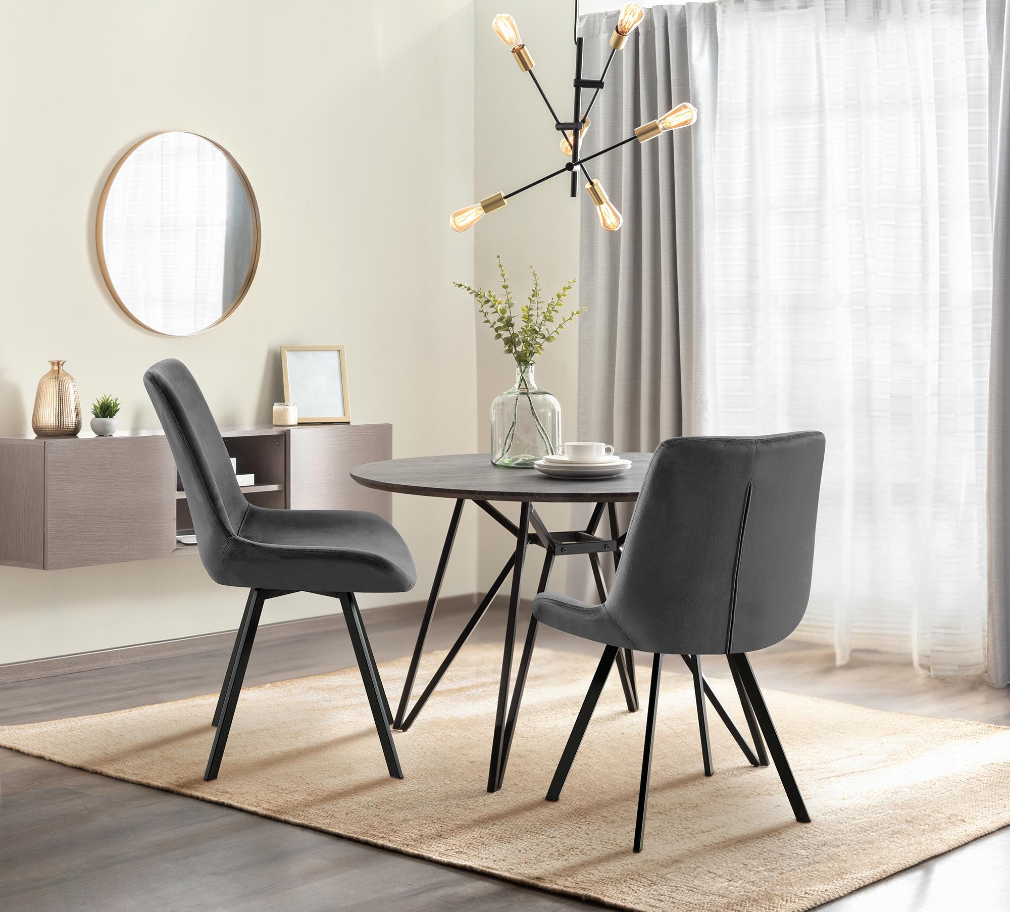 2er Set Esszimmerstuhl Lewes Samt - Image 6