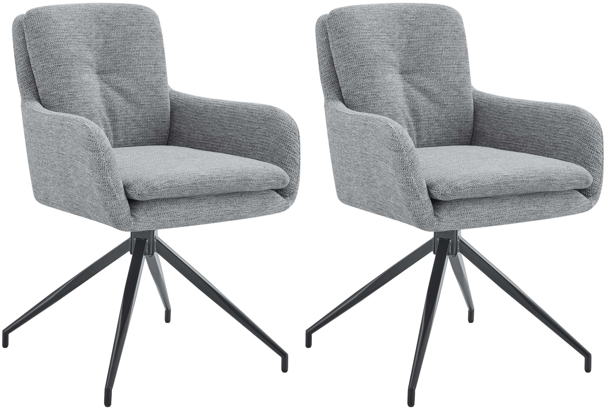 2er Set Esszimmerstuhl Pickett Stoff