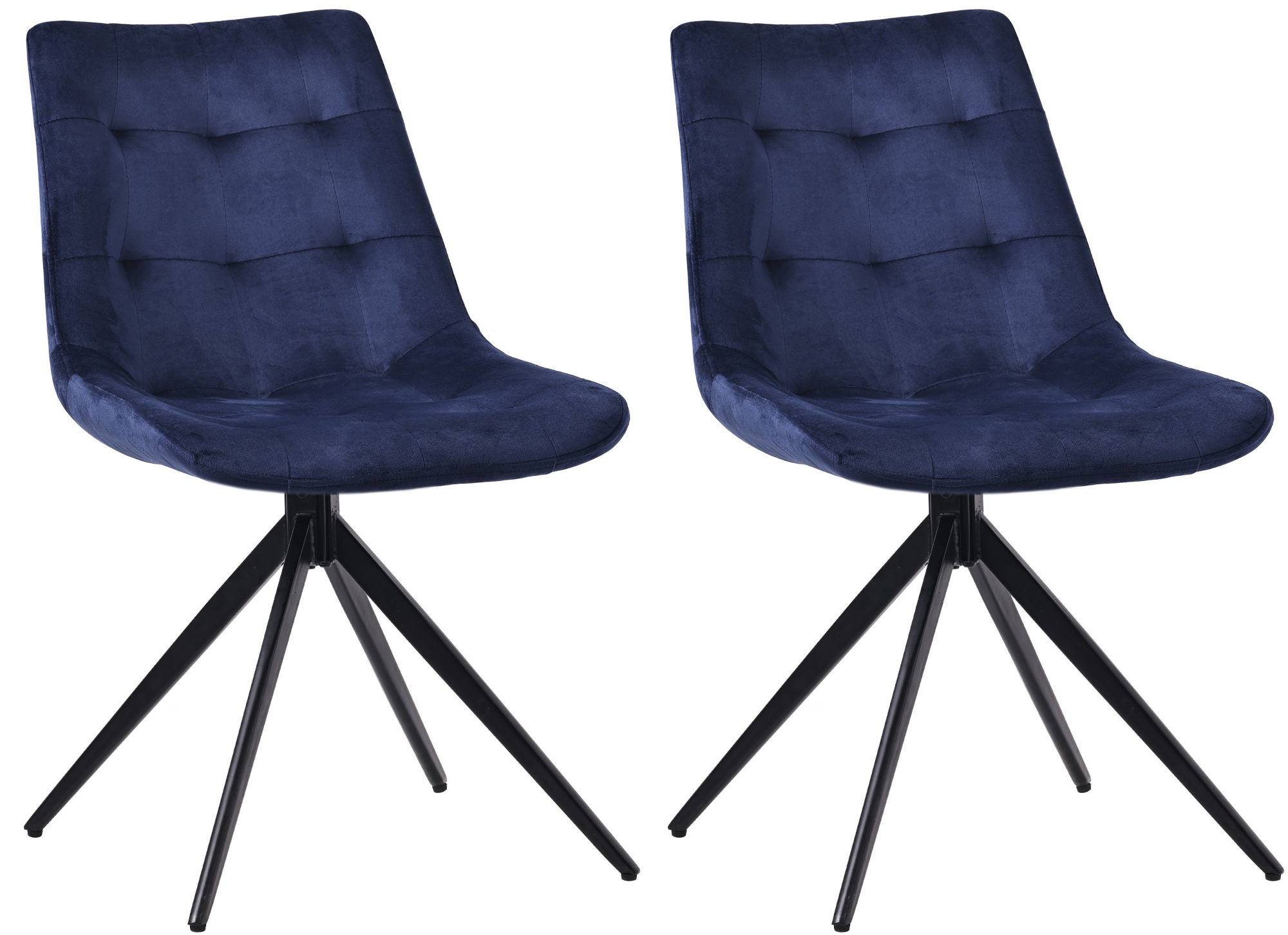 2er Set Esszimmerstuhl Merna Samt