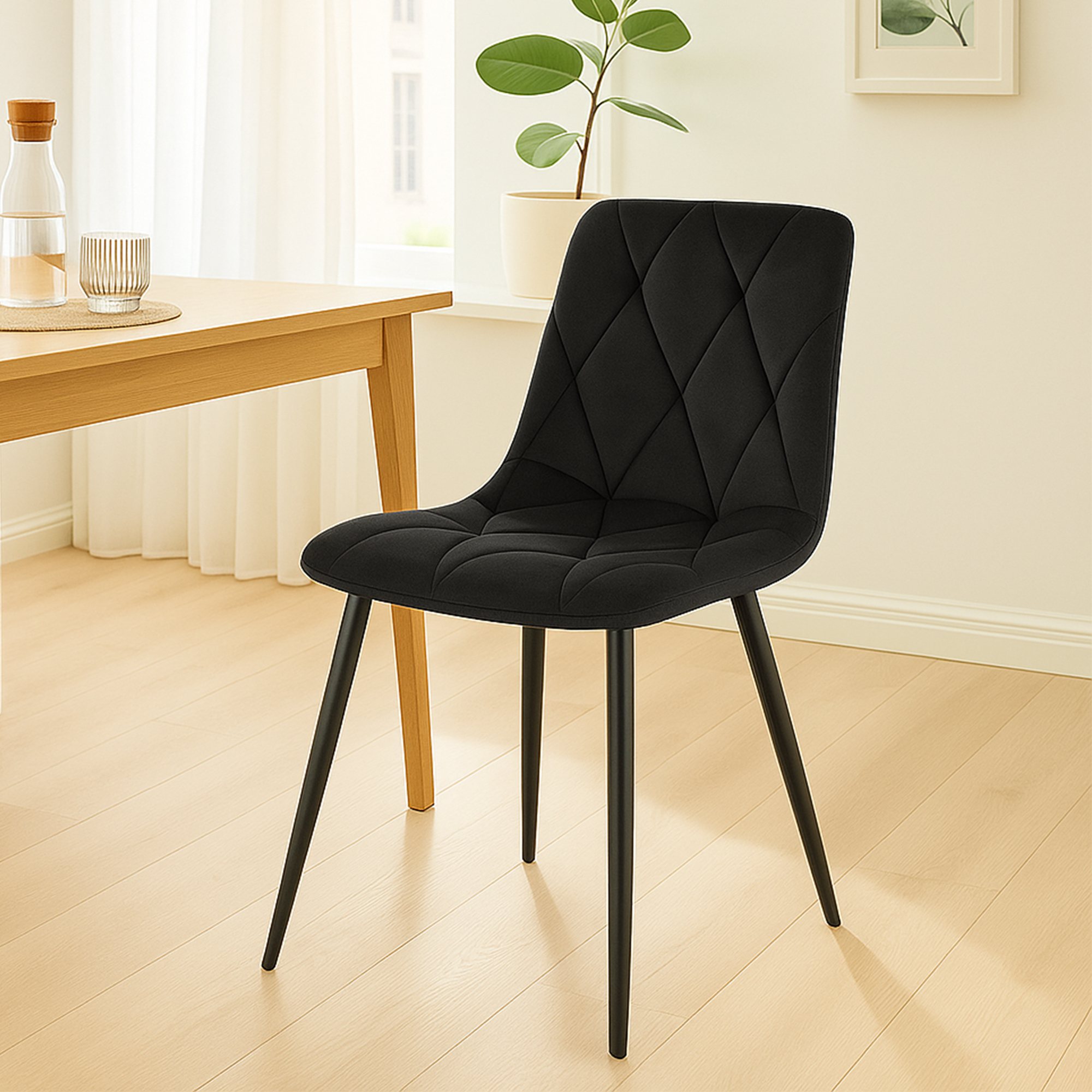 2er Set Esszimmerstuhl Clairton Samt - Image 3