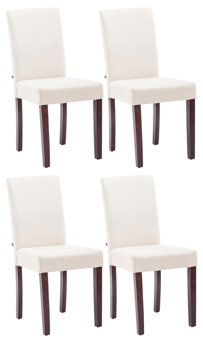4er Set Esszimmerstuhl Ina Stoff Cappuccino
