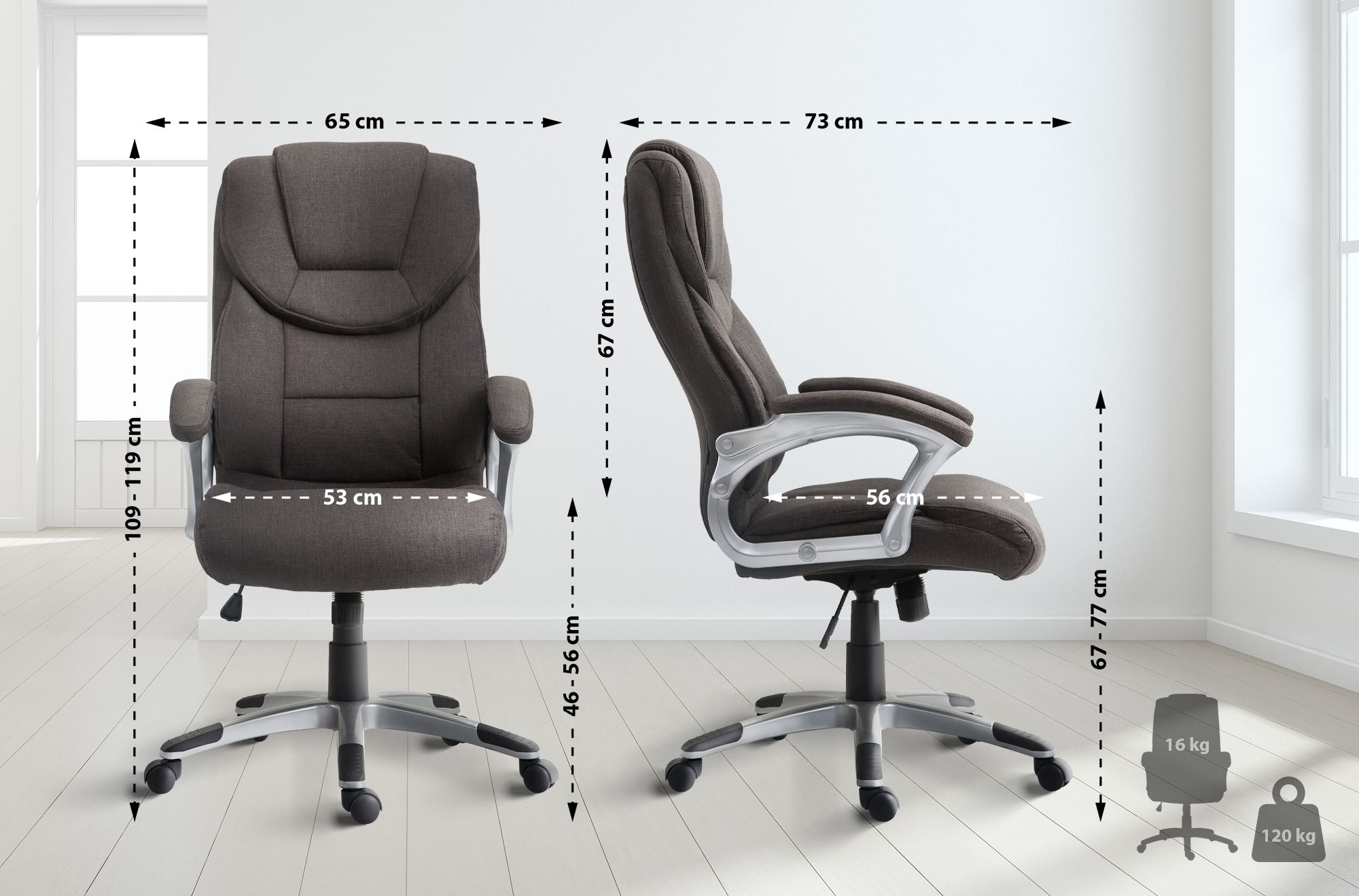 Bürostuhl Texas V2 Stoff