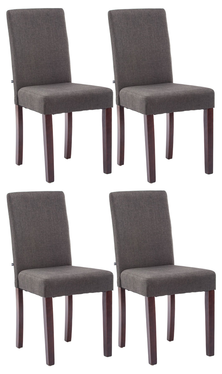 4er Set Esszimmerstuhl Ina Stoff Cappuccino