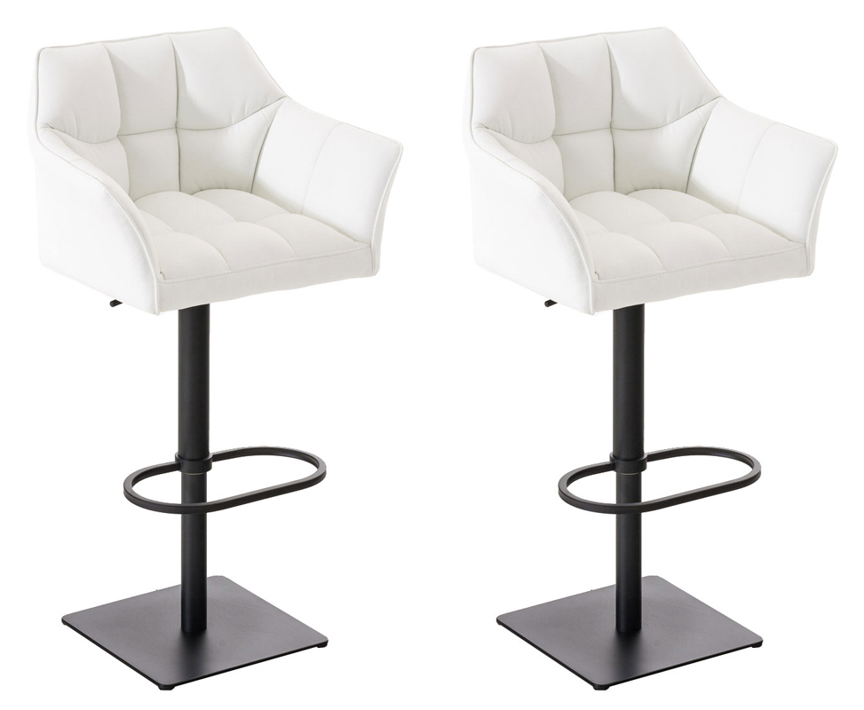 2er Set Barhocker Damaso Kunstleder Schwarz