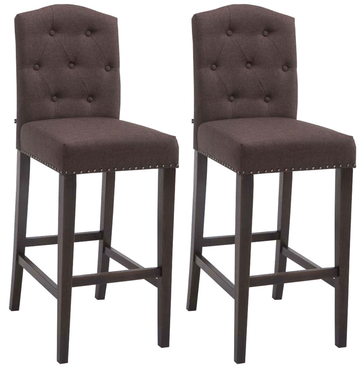 2er Set Barhocker Louise Stoff Antik