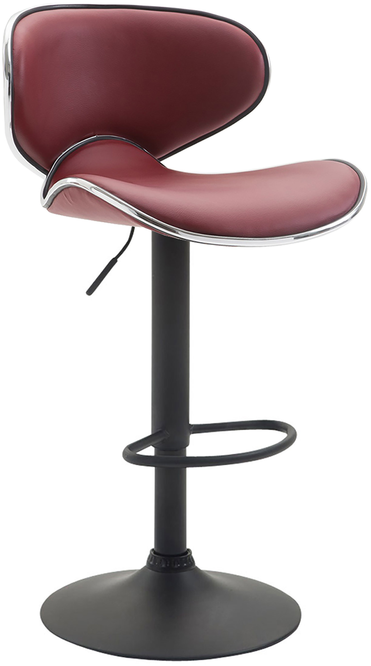 2er Set Barhocker Las Vegas V2 Kunstleder Schwarz