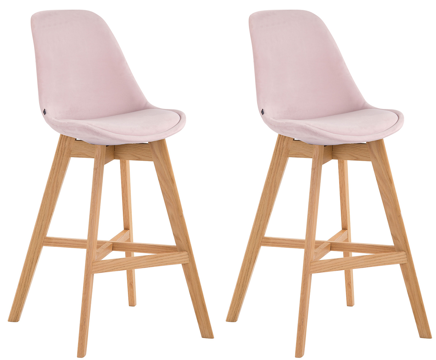 2er Set Barhocker Cannes Samt Natura