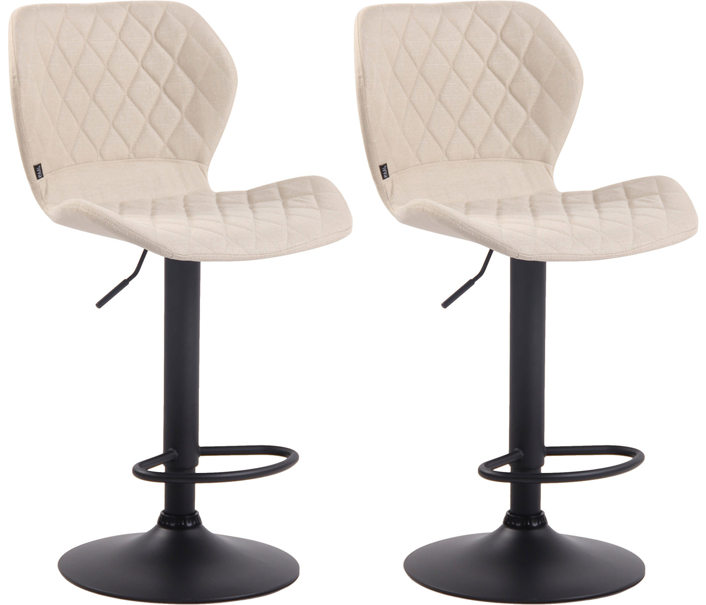 2er Set Barhocker Cork Stoff Schwarz