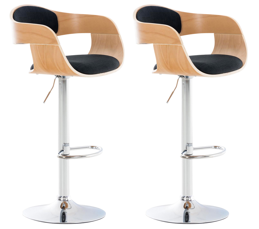 2er Set Barhocker Kingston C Stoff