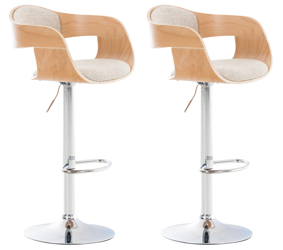 2er Set Barhocker Kingston C Stoff