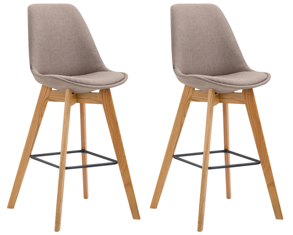 2er Set Barhocker Metz Stoff Natura
