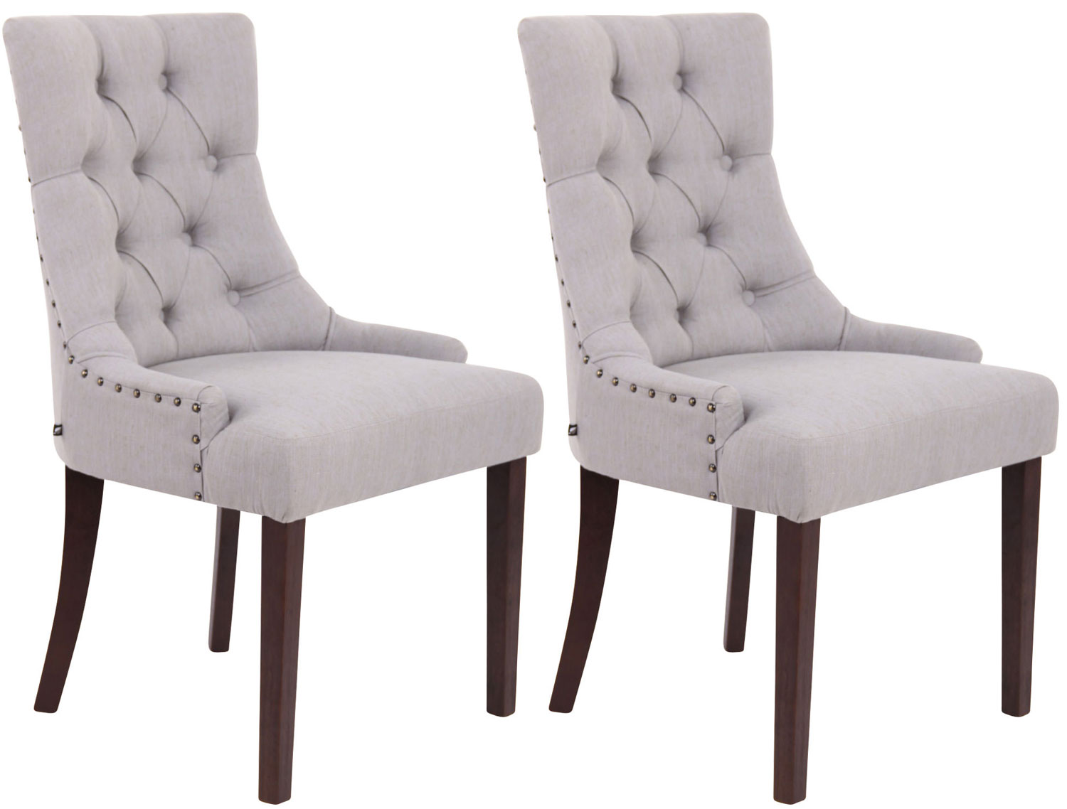 2er Set Esszimmerstuhl Aberdeen Stoff Antik