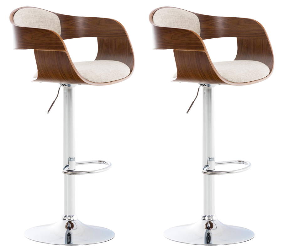 2er Set Barhocker Kingston C Stoff
