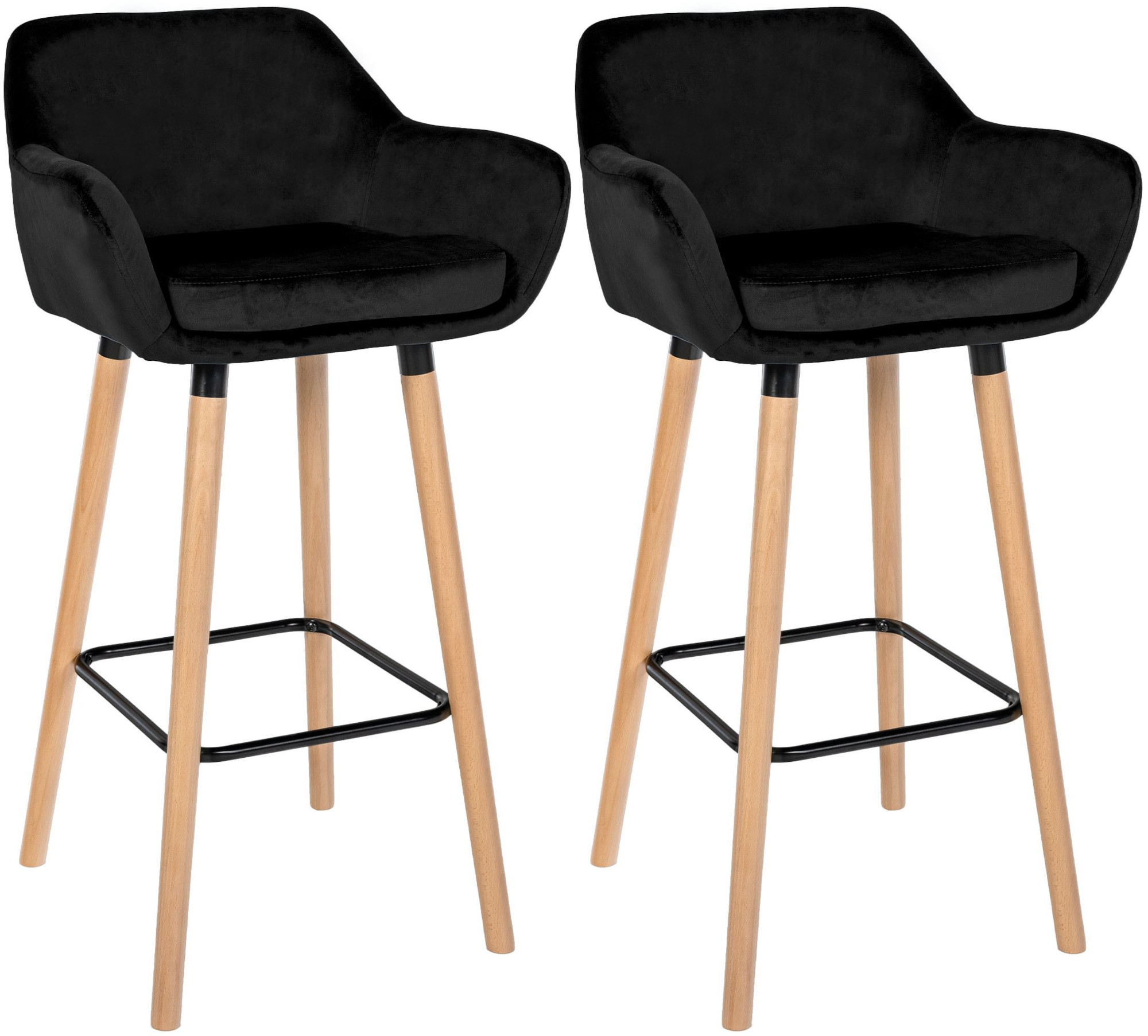 2er Set Barhocker Grant Samt - Image 3