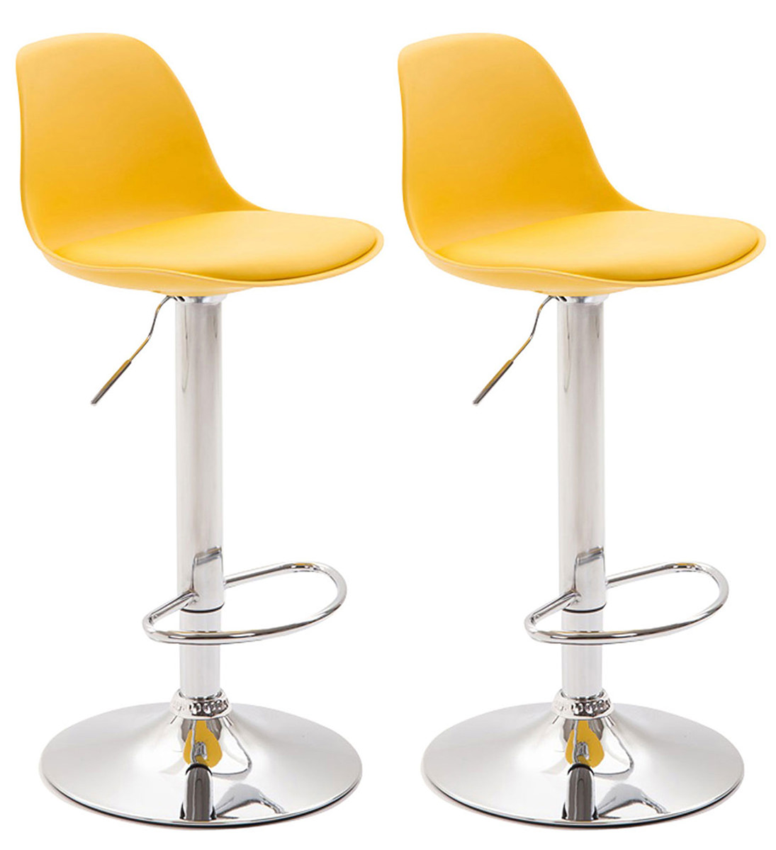 2er Set Barhocker Kiel Kunststoff Chrom