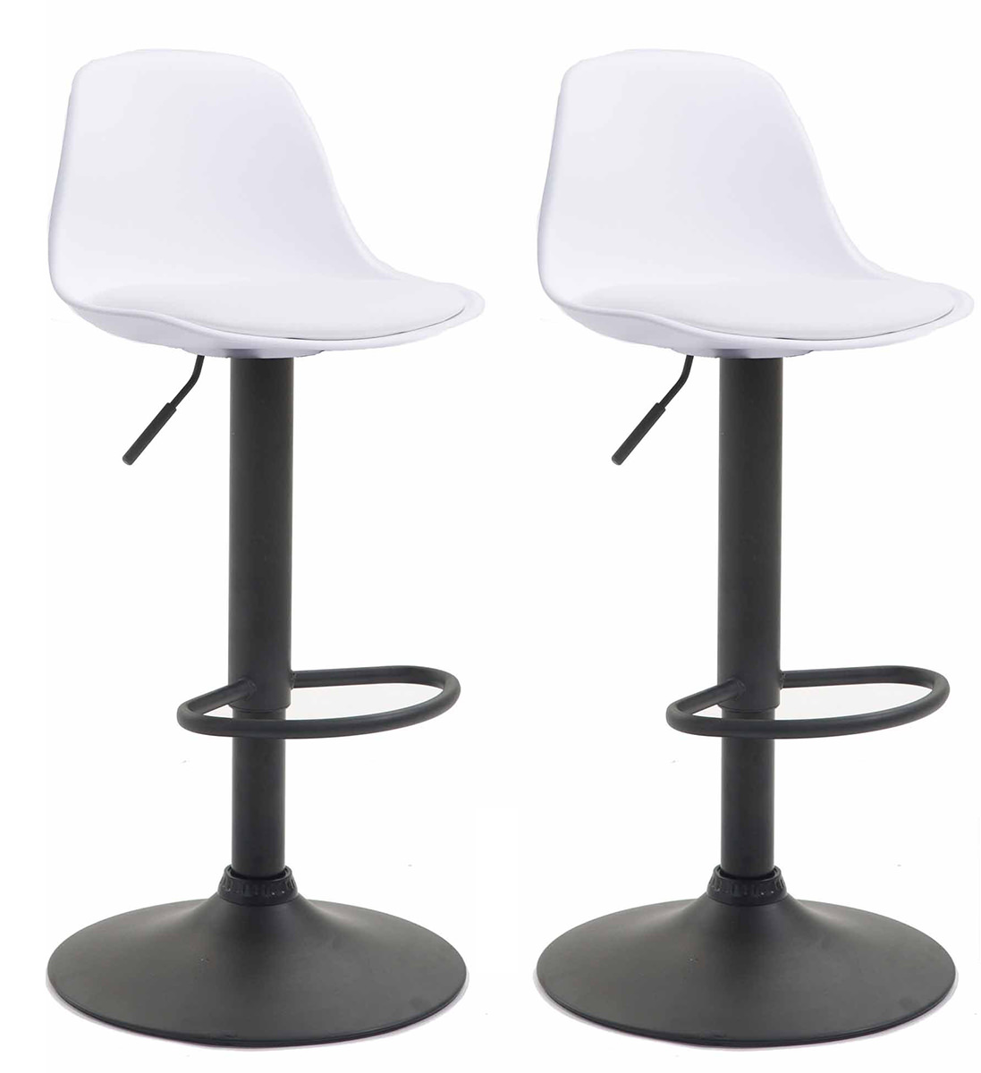 2er Set Barhocker Kiel Kunststoff Schwarz
