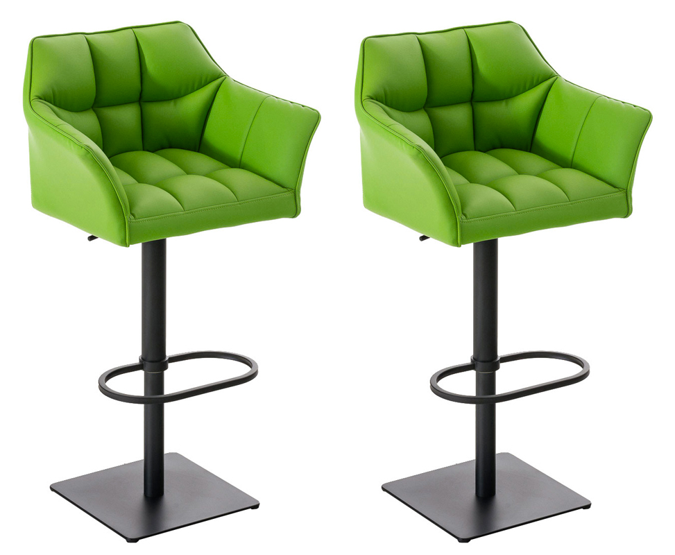 2er Set Barhocker Damaso Kunstleder Schwarz