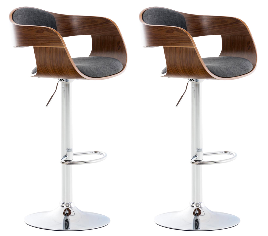 2er Set Barhocker Kingston C Stoff