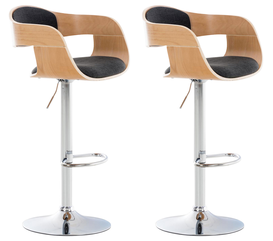 2er Set Barhocker Kingston C Stoff