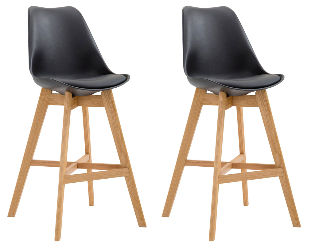 2er Set Barhocker Cannes Kunststoff Natura