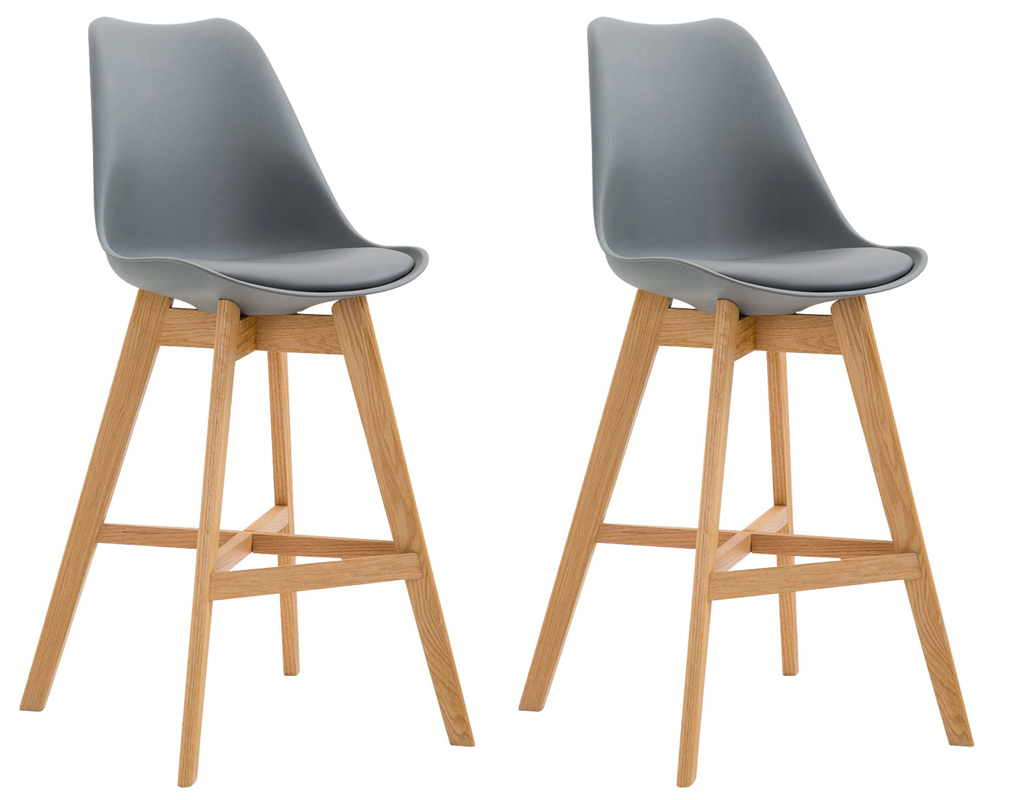 2er Set Barhocker Cannes Kunststoff Natura