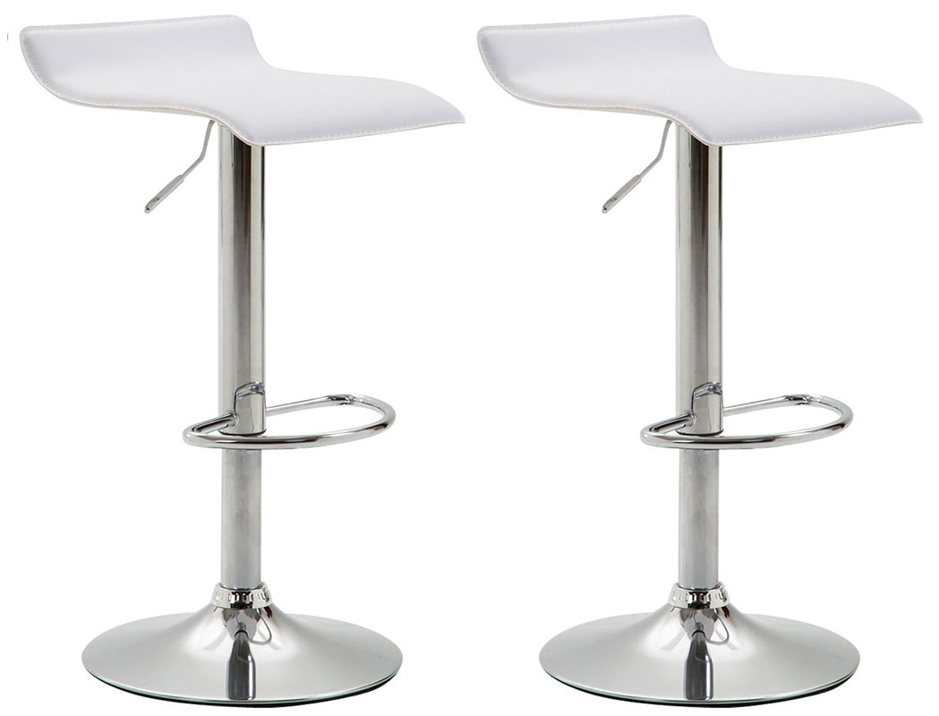 2er Set Barhocker Dyn V2 Kunstleder Chrom
