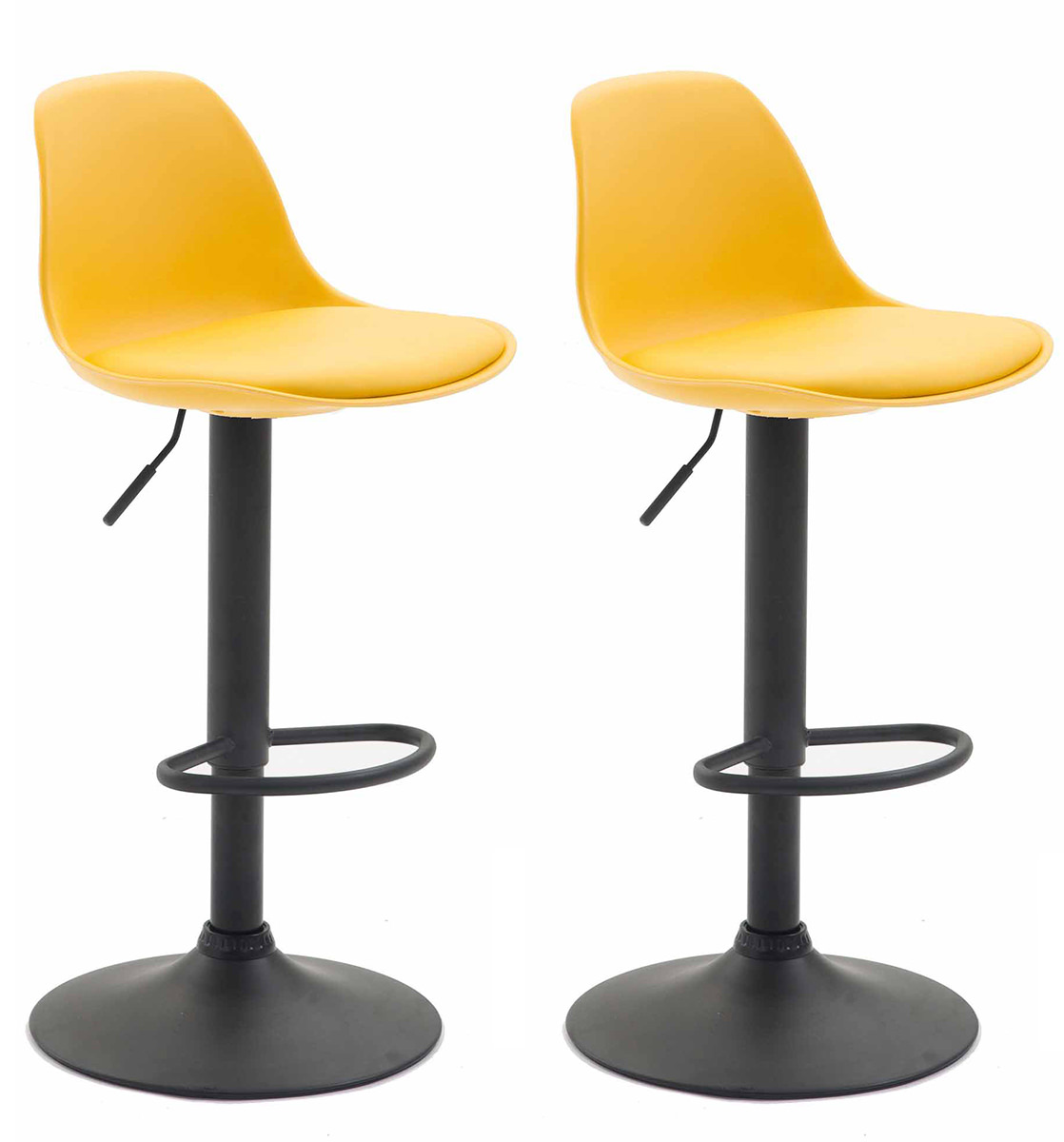 2er Set Barhocker Kiel Kunststoff Schwarz